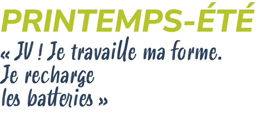 PRINTEMPS T  « JV ! Je travaille ma forme. Je recharge les batteries »