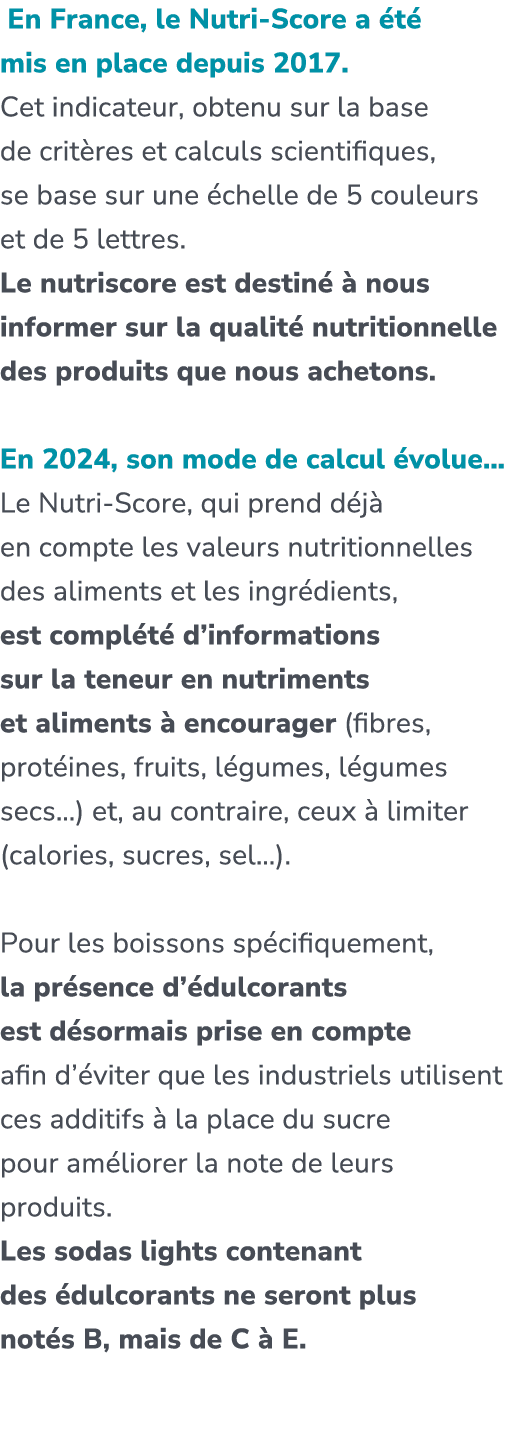  En France, le Nutri Score a t  mis en place depuis 2017. Cet indicateur, obtenu sur la base de crit res et calculs ...