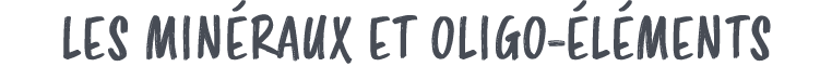 LES MIN RAUX ET OLIGO L MENTS