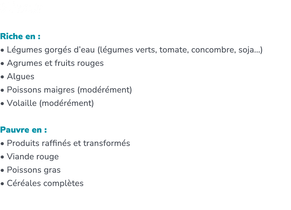 Okinawa Riche en : • L gumes gorg s d’eau (l gumes verts, tomate, concombre, soja...) • Agrumes et fruits rouges • Al...