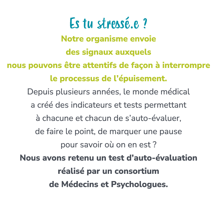 Es tu stress .e ? Notre organisme envoie des signaux auxquels nous pouvons tre attentifs de fa on   interrompre le p...