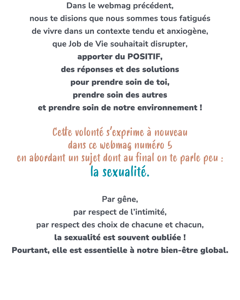 Dans le webmag pr c dent, nous te disions que nous sommes tous fatigu s de vivre dans un contexte tendu et anxiog ne,...