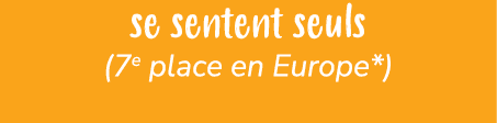 se sentent seuls (7e place en Europe*)