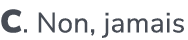 C. Non, jamais