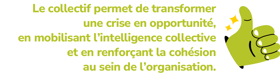 Le collectif permet de transformer une crise en opportunit , en mobilisant l’intelligence collective et en renfor ant...