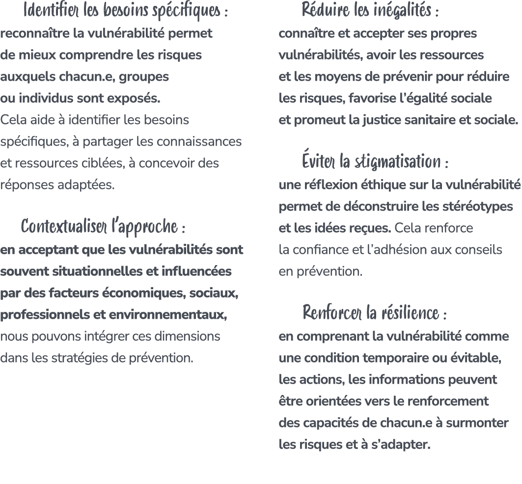 1. Identifier les besoins sp cifiques : reconna tre la vuln rabilit permet de mieux comprendre les risques auxquels ...