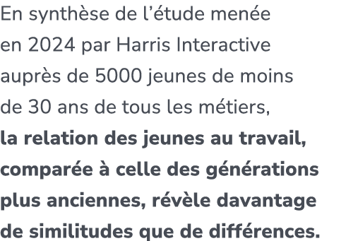 En synth se de l’ tude men e en 2024 par Harris Interactive aupr s de 5000 jeunes de moins de 30 ans de tous les m ti...