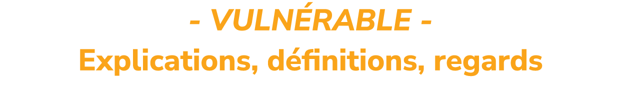  VULN RABLE Explications, d finitions, regards